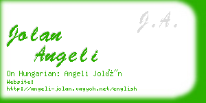 jolan angeli business card